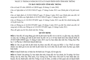 Quyết định 28/2014/QĐ-UBND sửa đổi 29/2013/QĐ-UBND giá tính lệ phí trước bạ Sóc Trăng