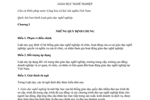 Luật Giáo dục nghề nghiệp 2014