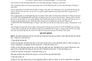 Quyết định 58/2014/QĐ-UBND chế độ phụ cấp viên chức Trung tâm Giáo dục Lao động Dạy nghề Bà Rịa Vũng Tàu