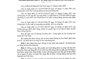 Thông tư 60/2014/TT-BGTVT định mức kinh tế kỹ thuật dịch vụ công ích hoa tiêu hàng hải