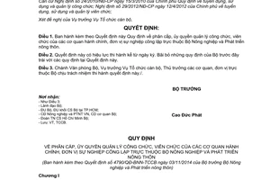 Quyết định 4790/QĐ-BNN-TCCB 2014 quản lý công chức viên chức cơ quan đơn vị sự nghiệp công lập