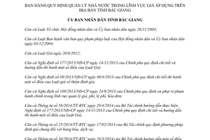 Quyết định 739/2014/QĐ-UBND Quy định quản lý nhà nước lĩnh vực giá Bắc Giang