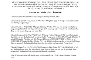 Quyết định 57/2014/QĐ-UBND bổ sung thu Lệ phí đăng ký hộ tịch 34/2014/QĐ-UBND Lâm Đồng