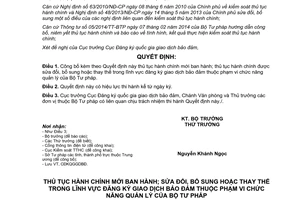 Quyết định 2950/QĐ-BTP 2014 thủ tục hành chính đăng ký giao dịch bảo đảm thuộc quản lý Bộ Tư pháp