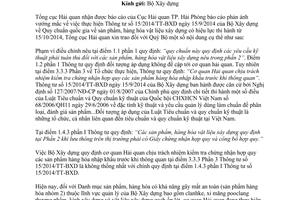 Công văn 14034/TCHQ-GSQL 2014 thực hiện 15/2014/TT-BXD