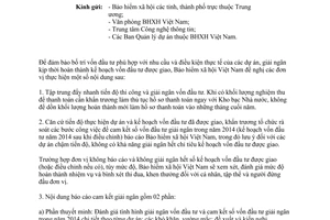 Công văn 4247/BHXH-KHĐT giải ngân kế hoạch vốn đầu tư 2014 Bảo hiểm xã hội
