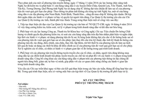 Công văn 1720/QLTT-CBL 2014 kiểm tra kiểm soát xử lý vi phạm đo lường kinh doanh xăng dầu