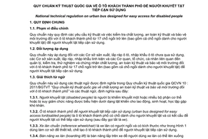 Quy chuẩn kỹ thuật quốc gia QCVN 82:2014/BGTVT về Ô tô khách thành phố để người khuyết tật tiếp cận sử dụng