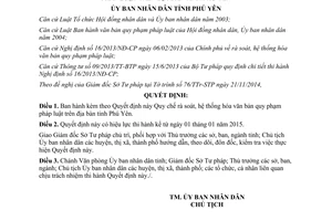 Quyết định 47/2014/QĐ-UBND Quy chế rà soát hệ thống hóa văn bản quy phạm pháp luật Phú Yên