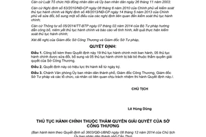 Quyết định 3603/QĐ-UBND năm 2014 thủ tục hành chính thuộc thẩm quyền Sở Công Thương thành phố Cần Thơ