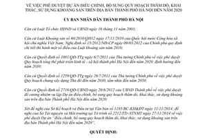 Quyết định 6572/QĐ-UBND 2014 Điều chỉnh bổ sung quy hoạch thăm dò khai thác sử dụng khoáng sản Hà Nội 2020