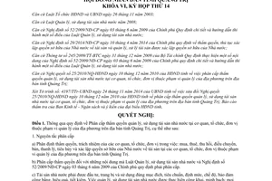 Nghị quyết 24/2014/NQ-HĐND phân cấp thẩm quyền quản lý sử dụng tài sản nhà nước Quảng Trị