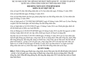 Nghị quyết 28/2014/NQ-HĐND công trình dự án Nhà nước thu hồi đất phát triển kinh tế xã hội lợi ích quốc gia Bình Định