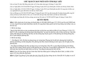 Quyết định 2114/QĐ-UBND 2014 điều chỉnh 1993/QĐ-UBND công bố thủ tục hành chính Bạc Liêu