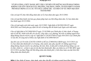 Nghị quyết 25/2014/NQ-HĐND mức phụ cấp đối với người hoạt động không chuyên trách Hải Phòng