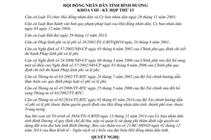 Nghị quyết 38/2014/NQ-HĐND8 phí thẩm định cấp quyền sử dụng đất tỉnh Bình Dương