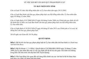 Quyết định 483/QĐ-UBND năm 2014 bãi bỏ văn bản quy phạm pháp luật tỉnh Tuyên Quang