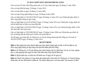 Quyết định 52/2014/QĐ-UBND Chính sách ưu đãi hỗ trợ đầu tư vào Khu công nghệ thông tin thành phố Đà Nẵng