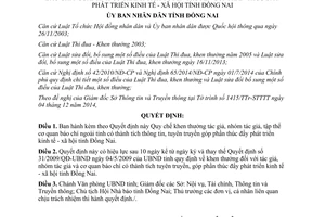 Quyết định 68/2014/QĐ-UBND Quy chế khen thưởng tác giả nhóm tác giả tập thể cơ quan báo chí Đồng Nai