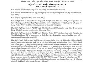 Nghị quyết 40/2014/NQ-HĐND Chính sách hỗ xây dựng nông thôn mới 2020 Ninh Thuận