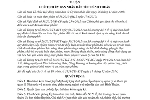 Quyết định 4141/QĐ-UBND 2014 quản lý Nhà nước về an toàn thực phẩm ngành y tế Bình Thuận