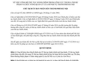 Quyết định 7094/QĐ-UBND 2014 thủ tục hành chính Thi đua khen thưởng của Sở Nội vụ Hà Nội