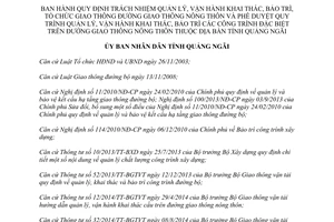 Quyết định 66/2014/QĐ-UBND khai thác giao thông nông thôn bảo trì công trình đặc biệt Quảng Ngãi
