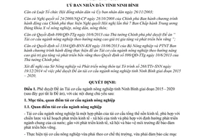 Quyết định 1111/QĐ-UBND 2014 phê duyệt Đề án Tái cơ cấu ngành nông nghiệp Ninh Bình