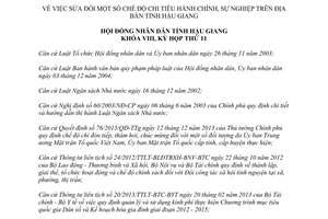 Nghị quyết số 17/2014/NQ-HĐND sửa đổi chế độ chi tiêu hành chính sự nghiệp Hậu Giang