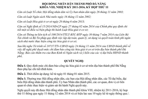 Nghị quyết 82/2014/NQ-HĐND mức chi đảm bảo công tác hòa giải ở cơ sở Đà Nẵng