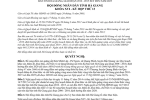 Nghị quyết 163/NQ-HĐND 2014 thăm dò khai thác chế biến sử dụng khoáng sản Hà Giang 2006 2015