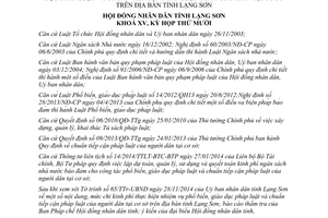 Nghị quyết 163/2014/NQ-HĐND mức chi kinh phí thực hiện phổ biến giáo dục pháp luật Lạng Sơn