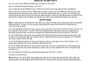 Nghị quyết 89/2014/NQ-HĐND15 thu hồi đất để thực hiện dự án công trình để phát triển kinh tế xã hội Hải Dương