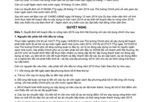 Nghị quyết 85/2014/NQ-HĐND kế hoạch đầu tư công 2015 Hải Dương