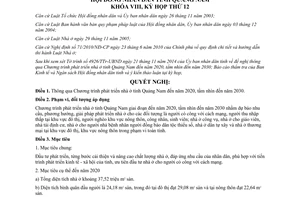 Nghị quyết 132/2014/NQ-HĐND Chương trình phát triển nhà ở Quảng Nam đến 2020 tầm nhìn đến 2030