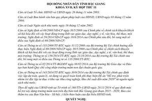 Nghị quyết 28/2014/NQ-HĐND mức hỗ trợ xây dựng trường mầm non tỉnh Bắc Giang giai đoạn 2015 - 2020