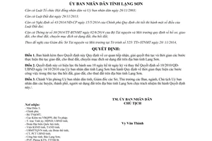 Quyết định 24/2014/QĐ-UBND cơ quan giải quyết thủ tục giao cho thuê đất chuyển mục đích sử dụng đất Lạng Sơn