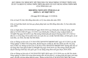 Nghị quyết 109/2014/NQ-HĐND hỗ trợ phát triển sản xuất dịch vụ nông thôn Gia lai