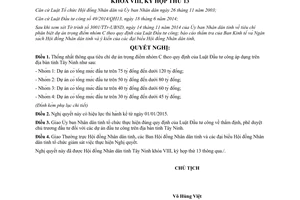 Nghị quyết 24/2014/NQ-HĐND về tiêu chí dự án trọng điểm nhóm C theo quy định của Luật Đầu tư công tỉnh Tây Ninh