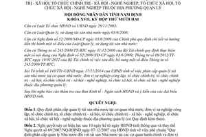 Nghị quyết 25/2014/NQ-HĐND phân cấp quản lý tài sản nhà nước Nam Định