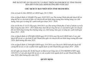 Quyết định 4437/QĐ-UBND 2014 Đề án tái cơ cấu phát triển ngành dịch vụ Thanh Hóa đến 2020 2025