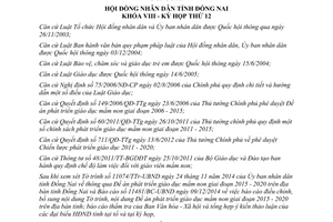 Nghị quyết 147/2014/NQ-HĐND phát triển giáo dục mầm non 2015 2020 Đồng Nai