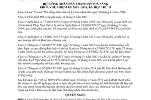 Nghị quyết 74/2014/NQ-HĐND phí bảo vệ môi trường khai thác đá làm vật liệu xây dựng Đà Nẵng
