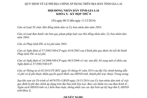 Nghị quyết 118/2014/NQ-HĐND lệ phí địa chính Gia Lai