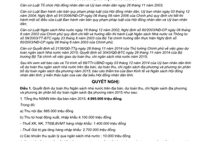 Nghị quyết 149/2014/NQ-HĐND dự toán thu Ngân sách chi phân bổ dự toán Lạng Sơn