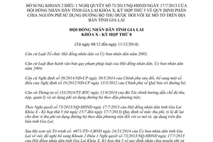 Nghị quyết 108/2014/NQ-HĐND phân chia nguồn phí sử dụng đường bộ Gia Lai