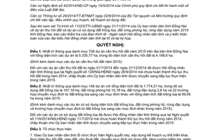 Nghị quyết 144/NQ-HĐND 2014 dự án thu hồi đất sử dụng đất trồng lúa đất rừng phòng hộ rừng đặc dụng 2015 Đồng Nai
