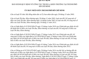 Quyết định 48/2014/QĐ-UBND Quy định công tác thi đua khen thưởng Hồ Chí Minh