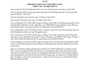 Nghị quyết 91/2014/NQ-HĐND mức thu quản lý phí thẩm định kết quả thăm dò nước dưới đất Tiền Giang