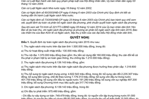 Nghị quyết 17/2014/NQ-HĐND dự toán ngân sách địa phương phân bổ ngân sách cấp tỉnh 2015 Yên Bái